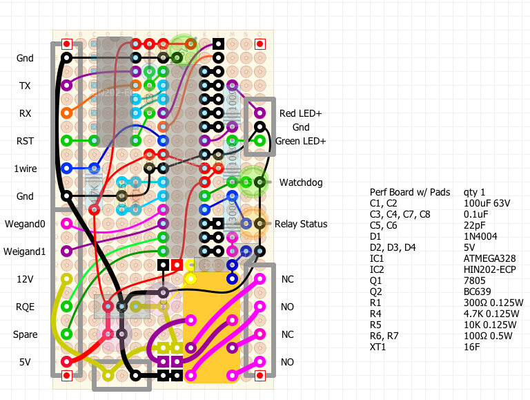 Door Controller Stripboard Design
